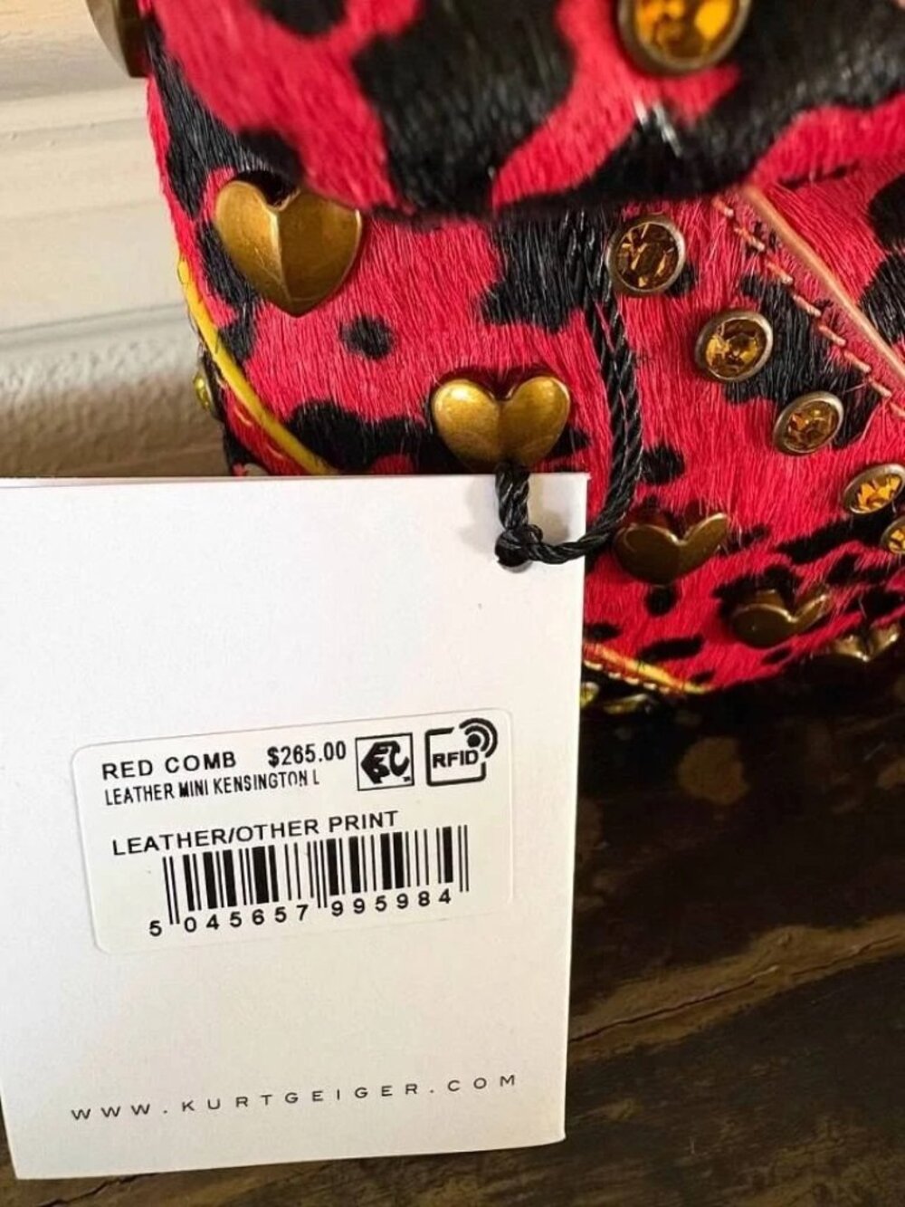 Kurt Geiger Mini Kensington Structured Crossbody Bag Crystals, Studs & More NWT - Picture 4 of 12